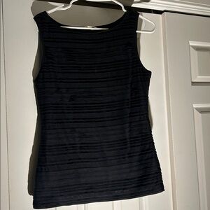 Banana Republic Black Textured Sleeveless Top